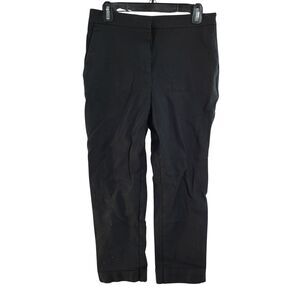 Ann Taylor Factory Black Cotton Blend Trouser Invisible Zipper Women's Size 6